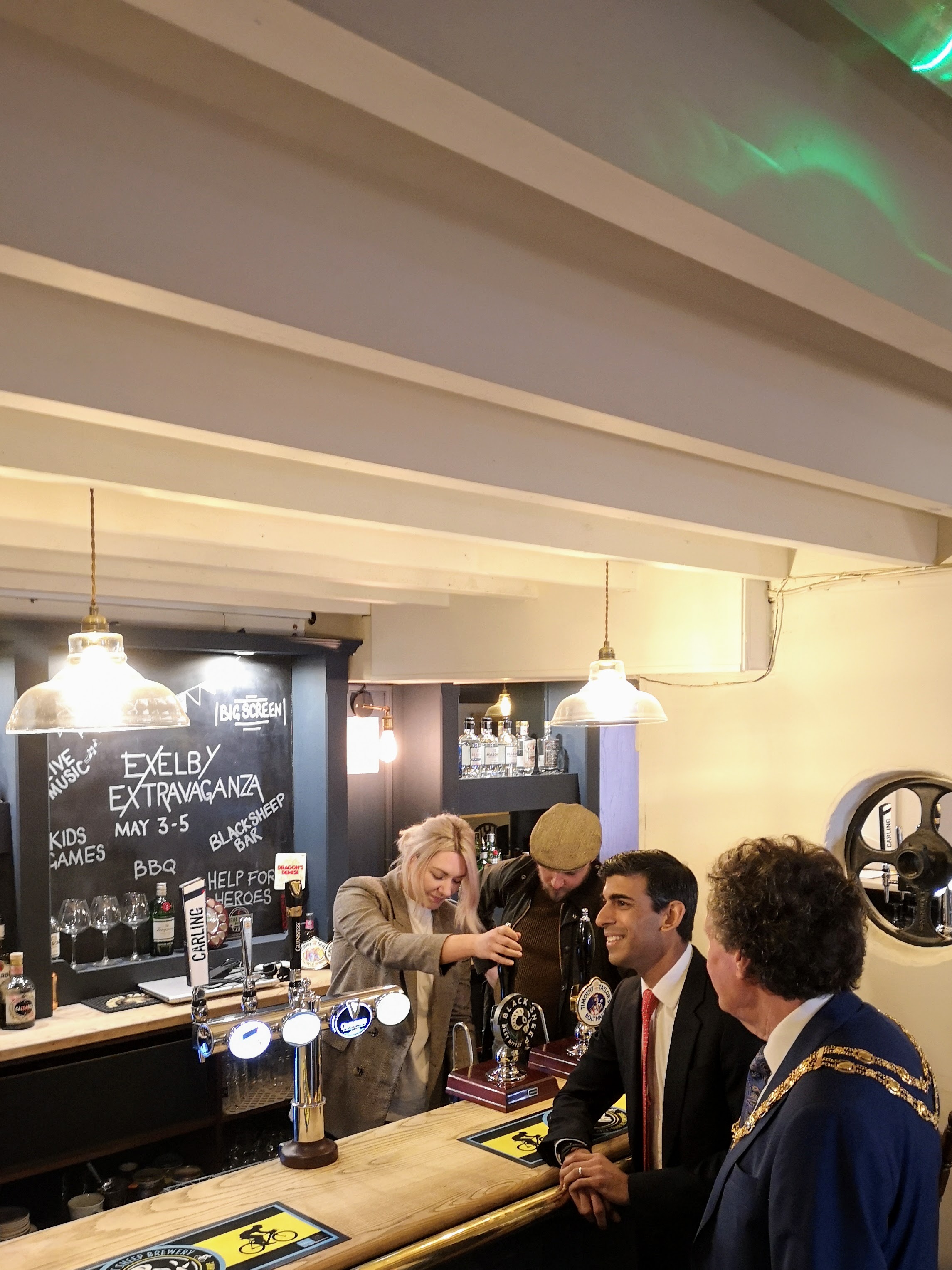 Dropping Inn... It's not every day when your MP and the Chair of the District Council drop in for a pint!